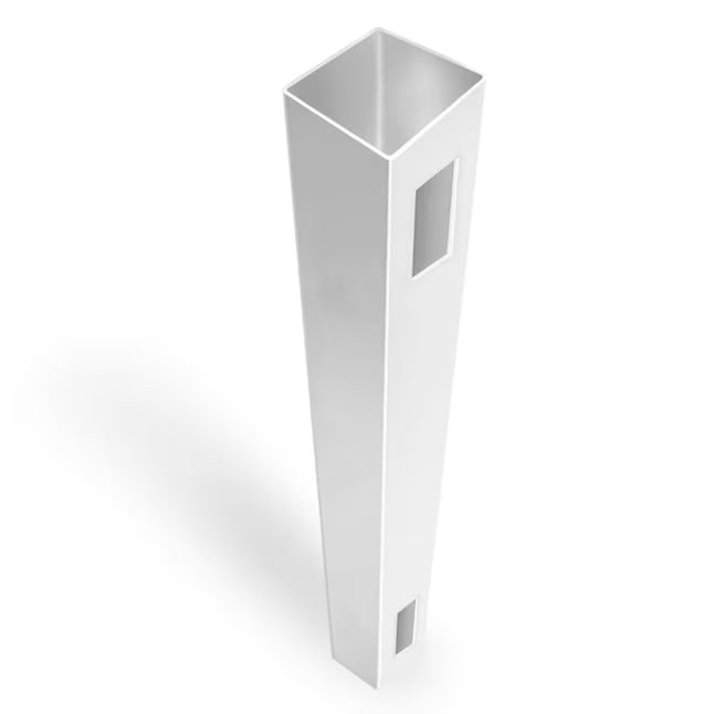 White Vinyl End Post