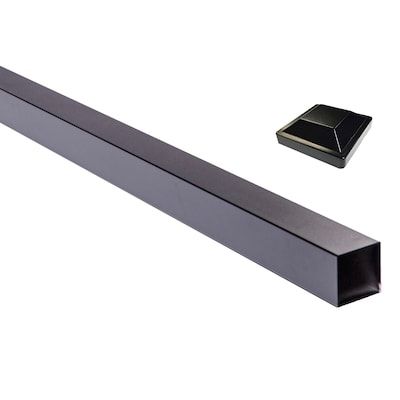 Aluminum 6'H Blank Post : Black