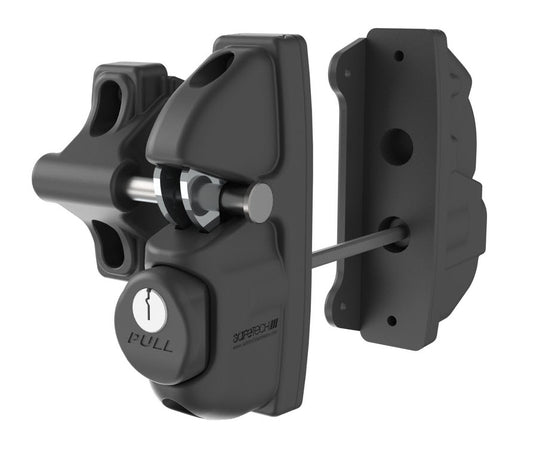 Aluminum Double Sided Lock Latch : Black
