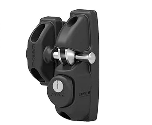 Aluminum Single Sided Gate Lock : Black